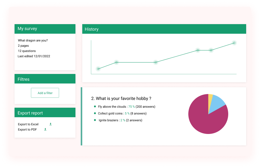 screenshot of Drag'n Survey